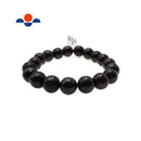 high carbon shungite bracelet smooth round