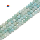 Natural Green Amazonite Hard Cut Faceted Round Beads Size 6mm 8mm 10mm 15.5'' Strand