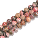 Natural Rhodochrosite Smooth Round Beads Size 15-15.5mm 15.5'' Strand