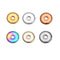 Six Colors Hematite Donut Circle Pendant Size 30mm Sold per Piece