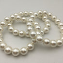 white coated shell pearl bracelet