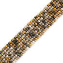 Natural Bumblebee Jasper Faceted Rondelle Beads Size 3x4mm 15.5'' Strand