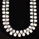 Natural Howlite Top Drill Faceted FlatTeardrop Size 8x10mm 15.5''Strand