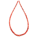 Natural Graduated Red Spiny Oyster Smooth Rondelle Beads Size2-5x5-10mm 16" Strd