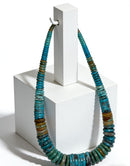 Natural Multi color Turquoise Graduated Rondelle Disc Beads Size 6-16mm 16" Strd