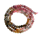 Natural Gradient Multi-color Tourmaline Faceted Coin Beads Size 4mm 15.5''Strand