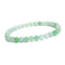 Multi-color Green Jade Smooth Round Beaded Bracelet 6mm 7.5'' Length 3 PCS/Set