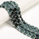 Gradient Natural Jadeite Jade Smooth Teardrop Shape Beads 5x8mm 15.5" Strand