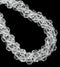 Clear Quartz Prism Cut Double Point Faceted Round Beads Size 7x8mm 15.5'' Strand