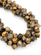 Natural Yellow Tiger Eye Smooth Faceted Nugget Chunks Approx. 10-15mm 64" Strand