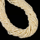 Natural Mother of Pearl MOP Shell Faceted Cube Beads 2.5mm 3mm 15.5'' Strand