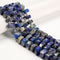 Natural Lapis Faceted Irregular Wheel Beads Size 8x15mm 15.5'' Strand