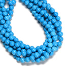 Blue Turquoise Smooth Round Beads Size 6mm 8mm 10mm 15.5" Strand