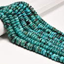 Natural Graduated Turquoise Smooth Rondelle Beads Size 6-13mm 9-18mm 15.5"Strand