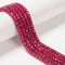 Natural Ruby Faceted Rondelle Beads Size 3x5mm 4x6mm 15.5'' Strand