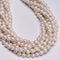 Grade AAA White Fresh Water Pearl Off Round Beads Size 7-8mm 15'' Strand