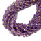 Natural Amethyst Faceted Rice Shape Beads Size 6x8mm 15.5 Strand