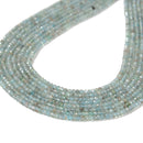 Natural Apatite Faceted Rondelle Beads Size 2x3mm 15.5'' Strand