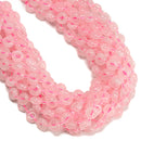 Natural Rose Quartz Donut Circle Beads Size 10mm 14.5" Strand