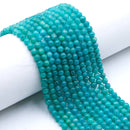 Natural Green Amazonite Smooth Round Size 5mm 15.5'' Strand