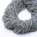 Natural Dark Labradorite Faceted Rubik's Cube Beads Size 2-2.5mm 15.5" Strand