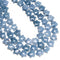 Aquamarine Color Dyed Jade Five-Pointed Star Shape Beads Size 15mm 15.5'' Strand