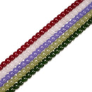 04 Mixed Colors Dyed Jade Smooth Rondelle Wheel Beads Size 7x8mm 15" Strand