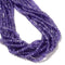 Amethyst Color Dyed Jade Faceted Rondelle Beads Size 3x4mm 14'' Strand