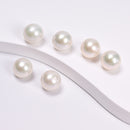 Fresh Water Edison Pearl Undrilled Round Beads Size 10-11mm Sold Per Pair