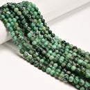 Natural Emerald Smooth Round Beads Size 7mm 15.5" Strand
