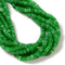 Green Dyed Jade Smooth Rondelle Beads Size 2x6mm 15.5'' Strand