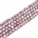 Natural Kunzite Smooth Round Bead Size 9.5-10mm 15.5''