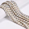 Gray Fresh Water Pearl Rice Shape Beads Size 6x8-9mm 14.5'' Strand