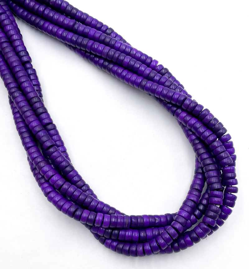 Dyed Howlite Turquoise Heishi Disc Shape Beads Size 3x5.5mm 15.5" Strand
