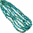 Natural Blue Turquoise Dogbone Nugget Shape Beads Size 7x10mm 16'' Strand