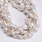 Grade A Natural White Fresh Water Pearl Baroque Beads 13-15x15-20mm 16" Strand