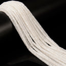 Natural White Rainbow Moonstone Faceted Rondelle Beads Size 2x4mm 15.5'' Strand