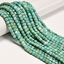 Natural Green Amazonite Faceted Cube Beads Size 5-6mm 15.5'' Strand