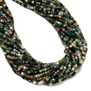 Natural Indian Agate Faceted Cube Beads Size 3mm 15.5'' Strand