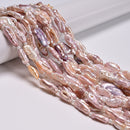 Natural Purple Fresh Water Pearl Long Stick Shape Beads 7-10x16-22mm 15.5" Strd