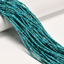 Natural Bright Blue Turquoise Smooth Round Beads Size 2.5mm 16" Strand