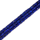 Natural Lapis Lazuli Smooth Rondelle Beads Size 3x6mm 3x7mm 3x8mm 15.5'' Strand