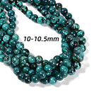 Genuine Turquoise With Matrix Smooth Round Beads 6-7mm to 10-10.5mm 15.5''Strand