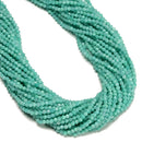 Natural Blue Green Amazonite Faceted Round Beads Size 3mm 15.5" Strand