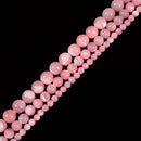 Pink Mother of Pearl MOP Shell Smooth Round Beads 4mm 6mm 8mm 10mm 15.5" Strand