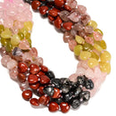 02 Gradient Multi-color Gemstone Smooth Heart Shape Beads Size 12mm 15.5'' Strd