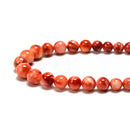 Natural Graduated Spiny Oyster Smooth Round Beads Size 5mm-8mm 16" Strand