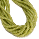 Prehnite Color Dyed Jade Smooth Rondelle Beads Size 4x6mm 15.5" Strand