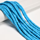 Blue Turquoise Heishi Disc Shape Beads Size 3x6mm 3x8mm 15.5" Strand