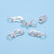 925 Sterling Silver Double Circle Clasp Size 5x10mm 4 Pcs Per Bag